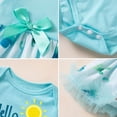 thumbnail image 6 of Rompers for Girls Mesh Breathable Coconut Tree Print Short Sleeve Crewneck Dress Bodysuit Daily Wear Girls Jumpsuit 1 Months-3 Months, 6 of 7