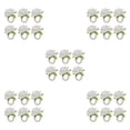thumbnail image 2 of QualitChoice 6 Pieces Artificial Flower Napkin Ring Portable Removable Reusable Towel Ornamental Rings Ceremony Romantic Decor White 5Set, 2 of 6