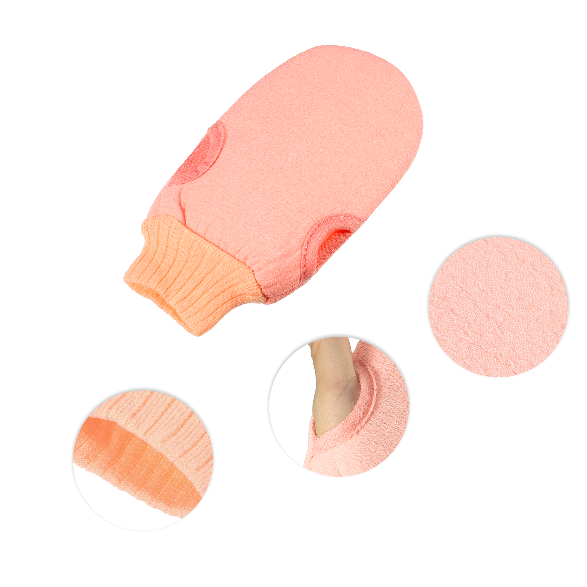 Unique Bargains Bath Brush Set Body Scrubber Kit for Bathroom and Shower Use Pink