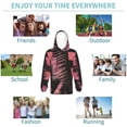 thumbnail image 5 of Lsque Graphic Seal On Stripes Patten Youth Hoodie Sweatshirt Pullover with Kangaroo Pocket Boys and Girls Hoodie Warm Hoodie for Kids-Medium, 5 of 6