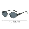 thumbnail image 2 of Glasses with Geometric Metal Frame Unisex Retro Hexagonal for Everyday Outdoors and Fashionable 90s Sunnies, 2 of 3