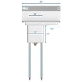 thumbnail image 4 of Pemberly Row Silver 10x14x10 Right NSF Stainless Steel Kitchen Prep/Utility Sink, 4 of 7