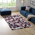 thumbnail image 6 of Modway Andela Interlocking Block Mosaic 5x8 Area Rug in Multicolored Red and Light Blue, 6 of 7