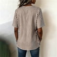thumbnail image 5 of BUIGTTKLOP Blouse for Women Dressy Casual Summer V Neck Button down Cotton Linen Shirts Tie Front Short Sleeve Beach Vacation Tops, 5 of 8