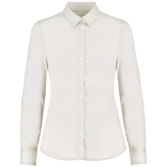 Kustom Kit Womens Long Sleeve Tailored Stretch Oxford Shirt