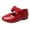 ZZE Red, variant on Shoes For Girls Leather Princess Knot Kids Sneakers Black 0 Months-3 Months