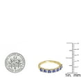 thumbnail image 3 of Dazzlingrock Collection Round Tanzanite & White Diamond Bridal Anniversary Wedding Band for Women (0.12 ctw, Color I-J, Clarity I1-I2) in 18K Yellow Gold, Size 7, 3 of 4