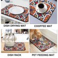 thumbnail image 4 of Stylish Mexican Coffee Drying Mat for Kitchen Counter High Absorbency Diatom Mud Pad Easy to Clean Kitchen Gadget, Coffee Mat Large 19.5x12in, Multi Use, 4 of 7
