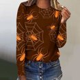 thumbnail image 1 of Ichuanyi liquidación de la moda mujer casualidad casual halloween halloween impreso cuello redondo de camiseta suelta blusa blusa ICHUANYI WER202308210360, 1 of 5