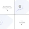 thumbnail image 3 of OULII 12 Pcs Crochets Auto-Adhésifs Transparents pour Usage Domestique, Résistants et Résistants, Cintres Muraux en PVC Transparent, 3 of 7