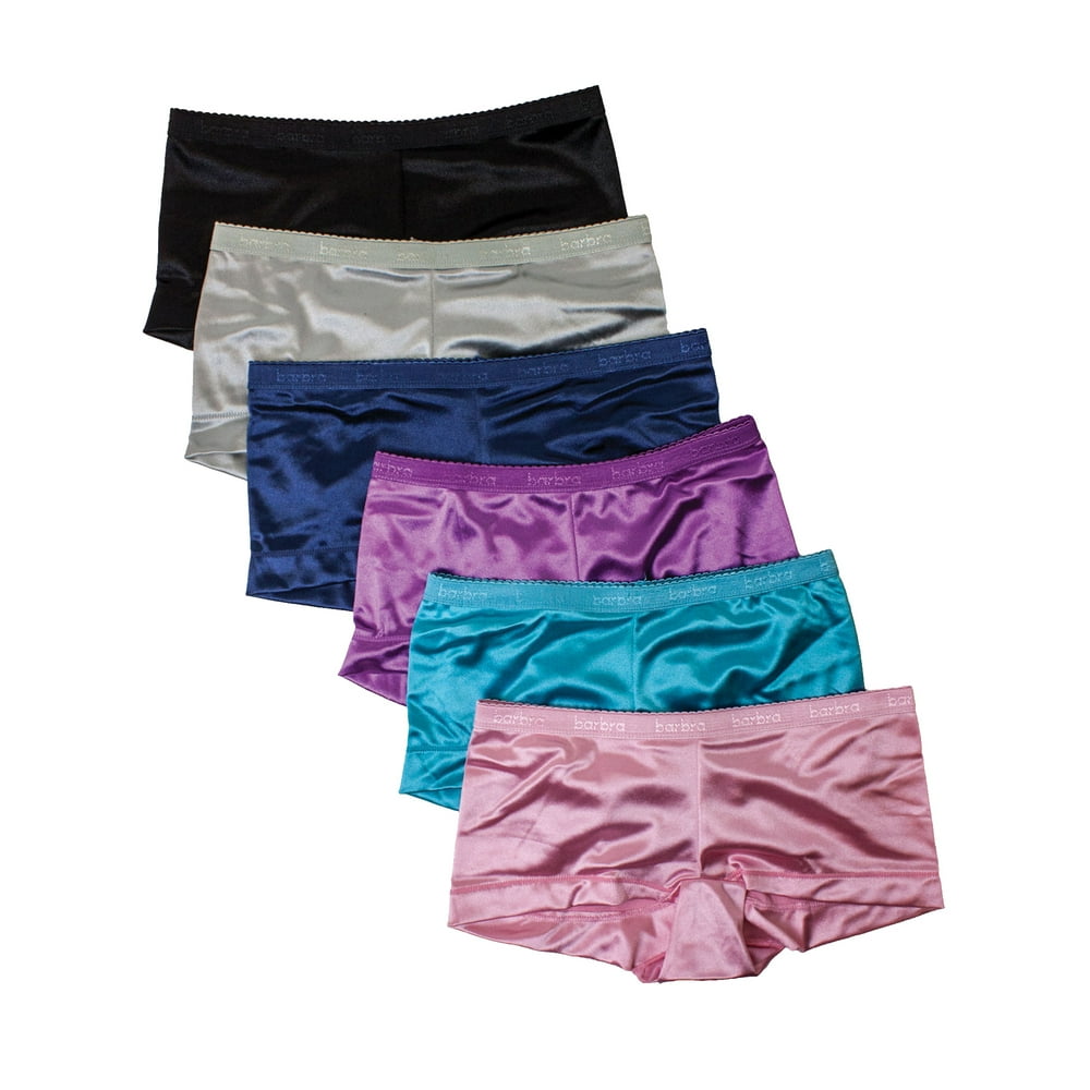 Barbra Lingerie Barbra Women's Panties Silky Sexy Satin Boyshorts