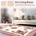 thumbnail image 2 of ODIKA 6'x9' Machine Washable Non-Slip Area Rug, Swirling Spiral Art Inspired Accent High Traffic Rug with Pad, Red, 499815, 2 of 8