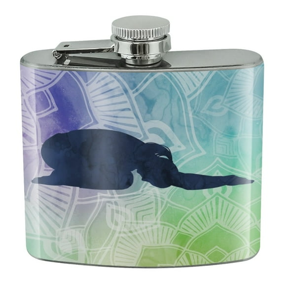 Child's Pose Yoga Stainless Steel 5oz Hip Drink Kidney Flask