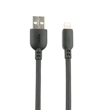 Onn 10ft Lightning to USB Charging Cable, MFI Certified, Black