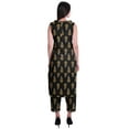 thumbnail image 4 of Moomaya Printed Womens Sleeveless Peter Pan Collar Kurta Pant Set,2 Piece Ethnic Set, 4 of 7