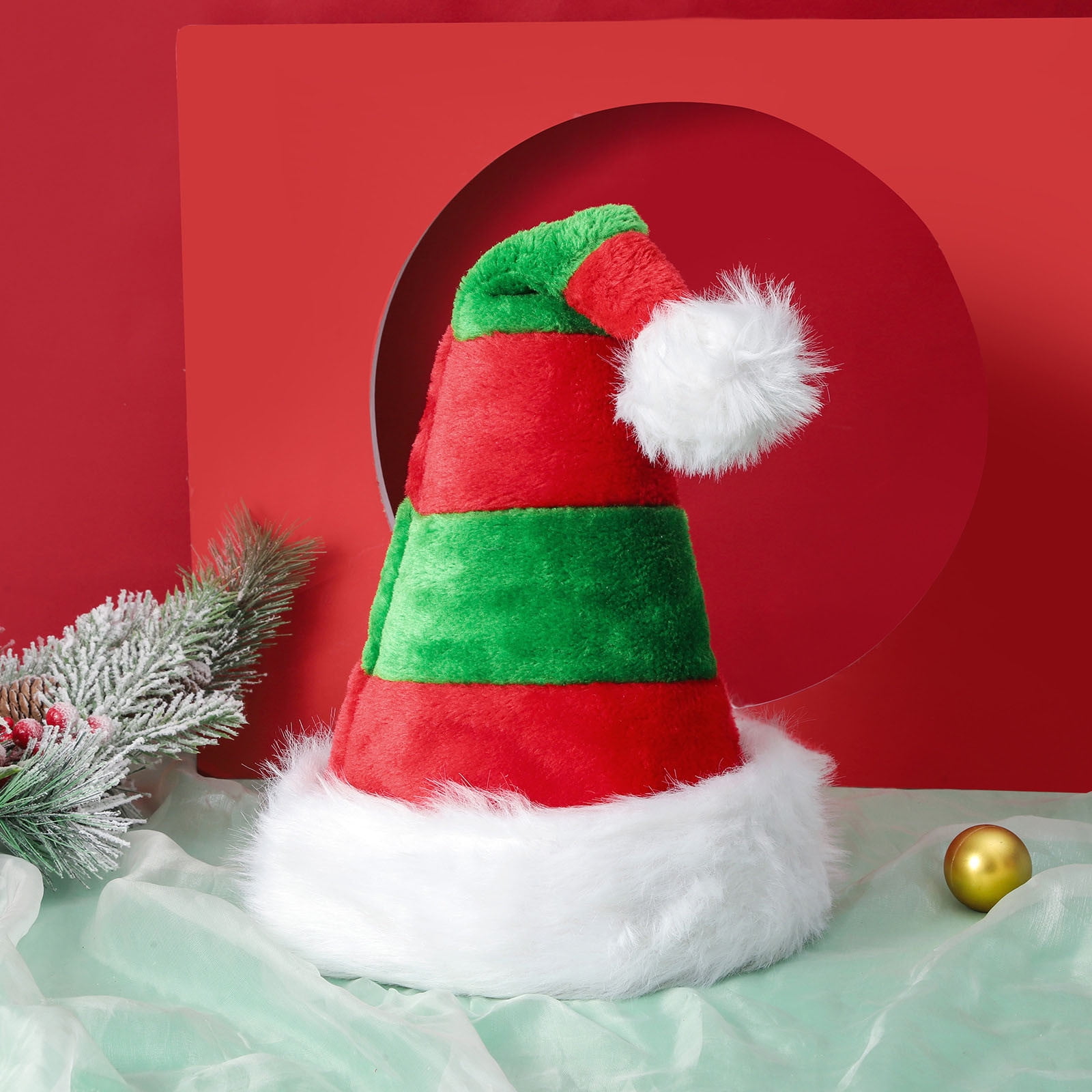 Red and green christmas hat discount