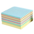 thumbnail image 1 of 4 Pcs Sticky Notes Solid Color Self-adhesive 400 Sheets Great Stickiness Different Sizes Smooth Writing Memo Pads College School Office Supplies, 1 of 7