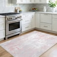 thumbnail image 2 of NewBuros Area Rugs 3'x5', Modern Abstract Non-Slip Washable Rugs for Living Room, Soft Low Pile Stain Resistant Indoor Carpet for Bedroom Dining Room Playroom, Gray Pink, 2 of 11