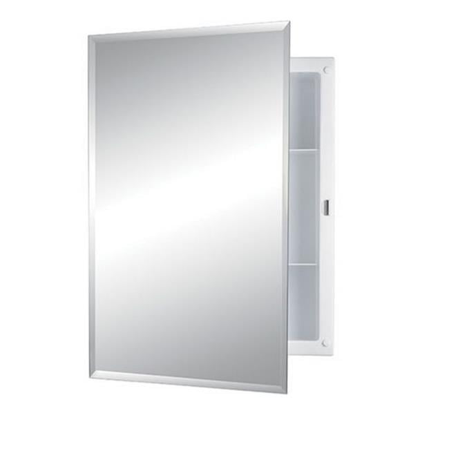 Jensen 868m22xwhz 16 X 22 In Bevel Mirror Medicine Cabinet Walmart Com Walmart Com