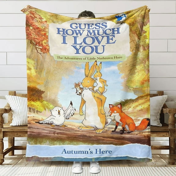 Guess How Much I Love You Throw Blanket Gifts for Fans Lover Girls Boys Women Present Hoodie Him Bed 60"x80"