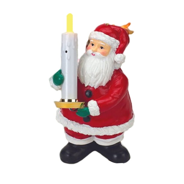 Colgante De Navidad Resina Santa Claus Sosteniendo Vela Árbol De Navidad Adorno Colgante Decoración De Fiesta Kearding HA039089-00