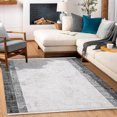 thumbnail image 4 of Anthracite Framed Area Rugs for Living Room Washable Rugs Boho Moroccan Area Rug Soft Neutral Geometric Bohemian Carpet Distressed Indoor Rug for Bedroom Dining Room Office Foldable Nonslip Rug, 4 of 9