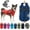Blue, variant on 3 in 1 Winter Jacket, Fleece-Lined Dog Jacket with Harness, Waterproof & Windproof for Small/Medium/Large Dogs Cat