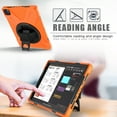thumbnail image 3 of Dteck Case For Apple iPad Pro 11" 2nd Generation 2020/Pro 11" 1st Gen 2018, Shockproof Armor Heavy Duty Protective Cover Kickstand Handstrap Rubber Case (without Screen Protector)11 inch,Orange, 3 of 6