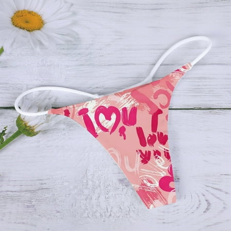 

eczipvz Underwear Women Women s Thong Black Half Lace Lace Pure Non Marking Low Waist Breathable Comfortable Underwear Pink