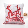thumbnail image 5 of Rojo de lentejuelas copo de nieve Reno letra patrón sofá decoración del hogar fundas de almohada de coche funda de almohada suave funda de almohada 40x40cm kenally JR0775-02, 5 of 5