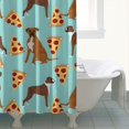 thumbnail image 4 of Boxer Dog Pitbull Terriers Dog and Pizza Shower Curtain 84"x72" ,Bathroom Decorative Shower Curtains Set with 12 Hooks,Modern Waterproof Washable Shower Curtain, 4 of 6