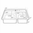 thumbnail image 2 of Everyday Essentials 33" x 22" Double Bowl Kitchen Sink, Tahiti Matrix, 2 of 2