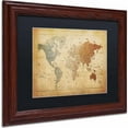 thumbnail image 2 of Trademark Fine Art "Time Zones Map of the World" Canvas Art by Michael Tompsett, Black Matte, Wood Frame, 2 of 4