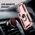 thumbnail image 3 of Moto G Stylus 5G 2022 Military Grade Case with Screen Protector, Kickstand & Magnetic Ring Holder - Rose Gold, 3 of 17