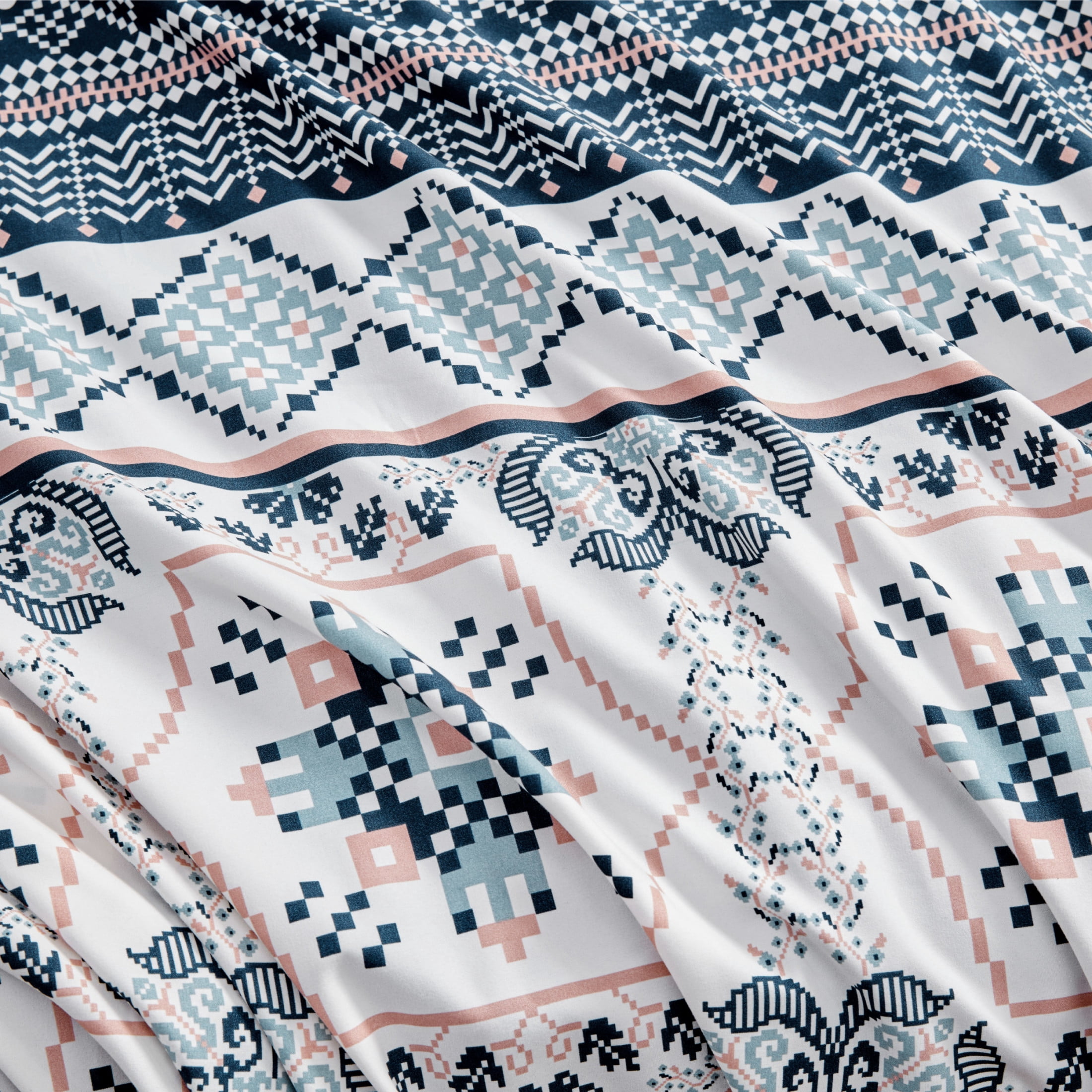 Jessica Simpson Boho Print Duvet Cover Set Twin/Twin XL Size - 2 Piece Set
