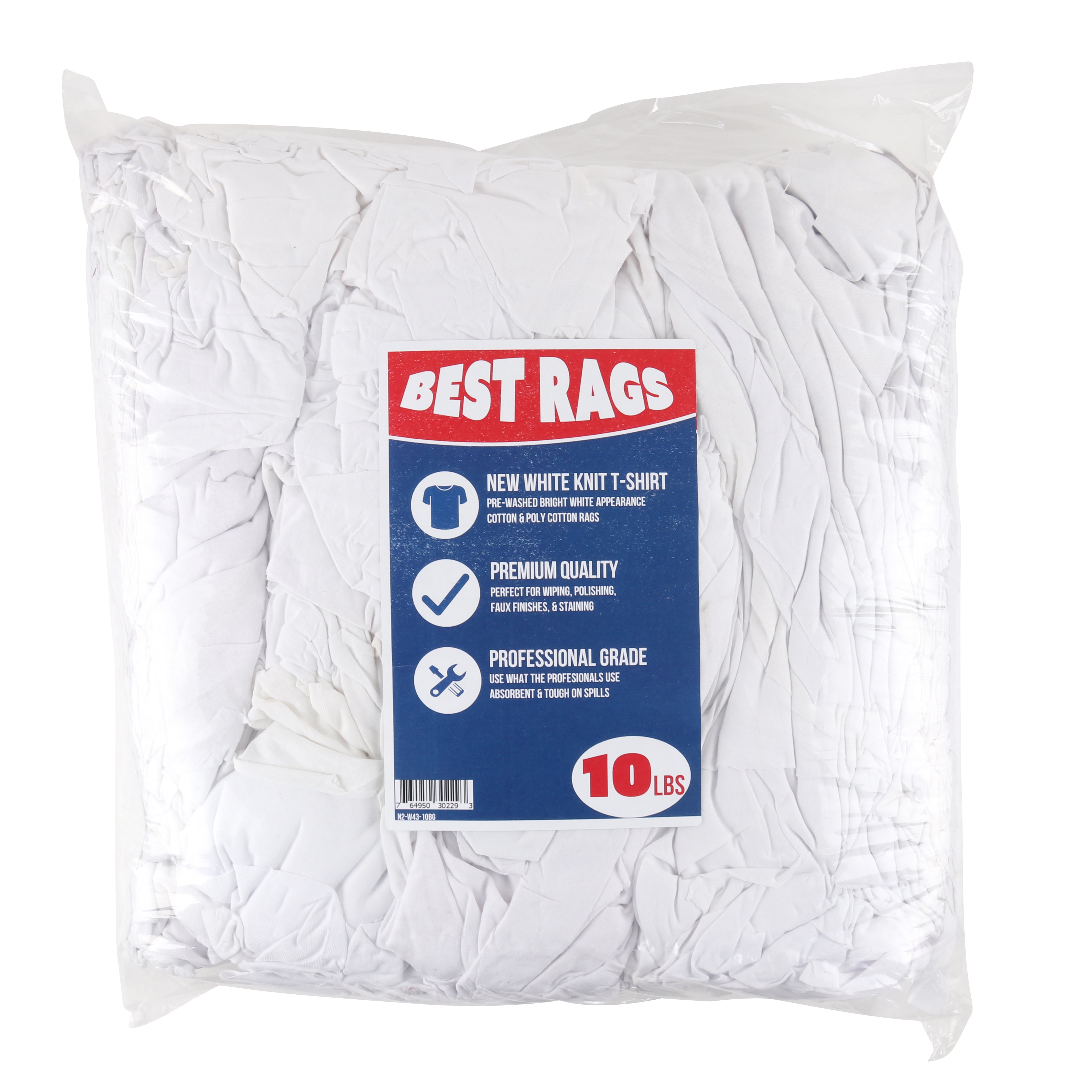 Bag Pro-Clean Basics White Terry Cloth Rags 3 Lb 