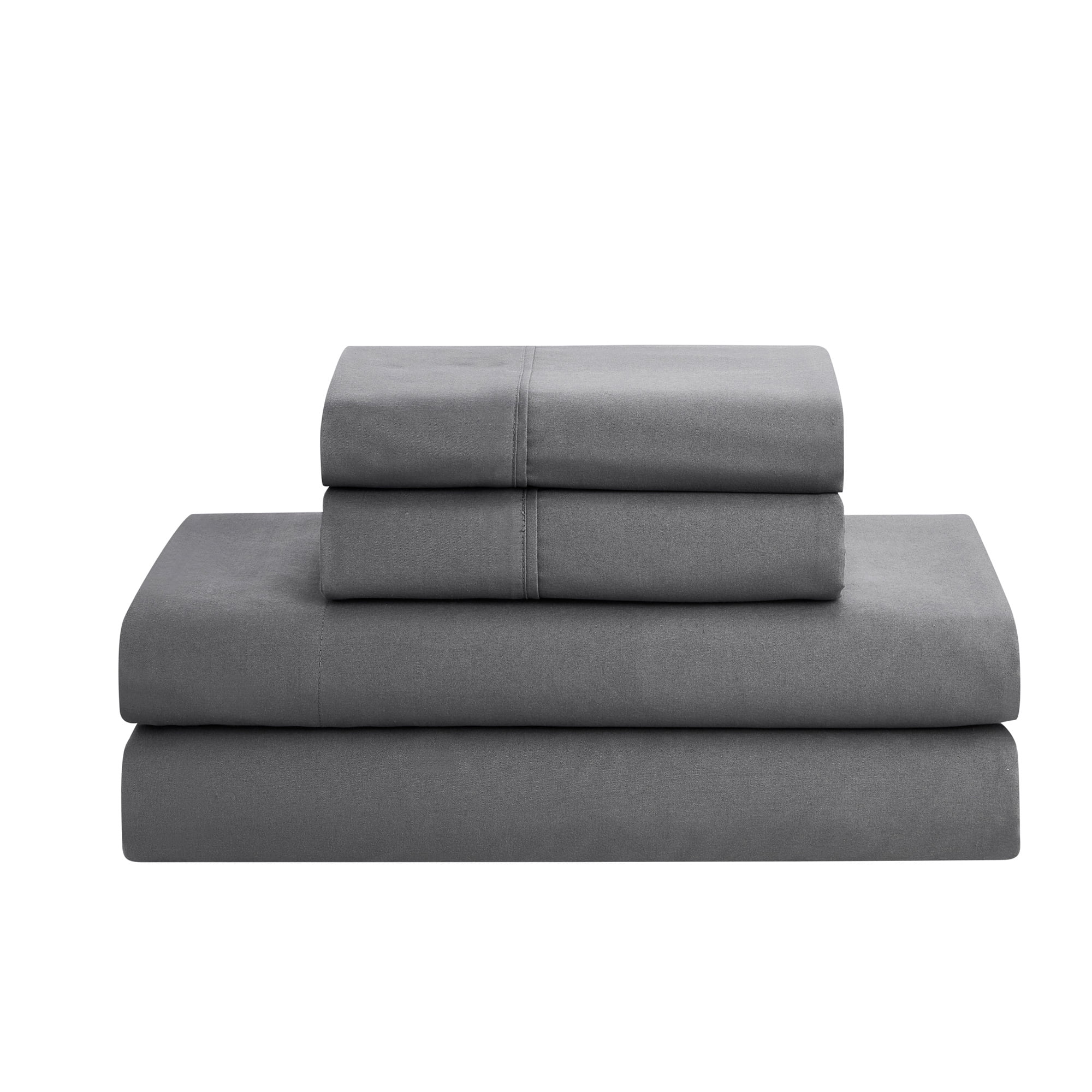 Sweet Home Collection 8-Piece Pintuck Bed In A Bag Luxury Soft Bedding Set, King, Gray