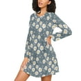 thumbnail image 3 of joogoo Daisy Floral Women's Long Sleeve Nightgown Sleepwear L, 3 of 8