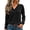 Black, variant on Women's Wrap V Neck Ribbed Knit Top Long Sleeve Crisscross Surplice Neck Soft Stretchy Pullover Casual Fall Winter Sweater White