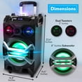 thumbnail image 2 of Sistema de altavoces Karaoke Pyle PWMA325BT 500W con subwoofer, 2 of 8