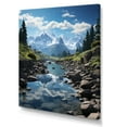 thumbnail image 2 of Designart "Mountain Serenity French Alps painting II" France Canvas Print, 2 of 5