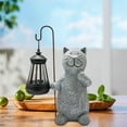 WIURAY Outdoor Lights Solar Garden Statue Cat Figurine Garden Art With