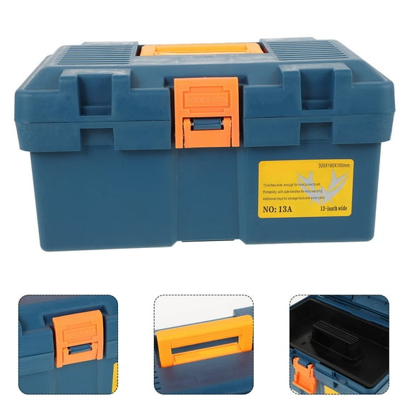 AURARMLET Plastic Toolbox with Handle, Multi-Function Storage Case for Repair and Hand Tools