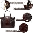thumbnail image 5 of MMYGU Women Purse Satchel Bag Long Crossbody Classy Tote Bag Top Handle Vegan Leather Ladies Handbags Embossed Pattern, 5 of 8
