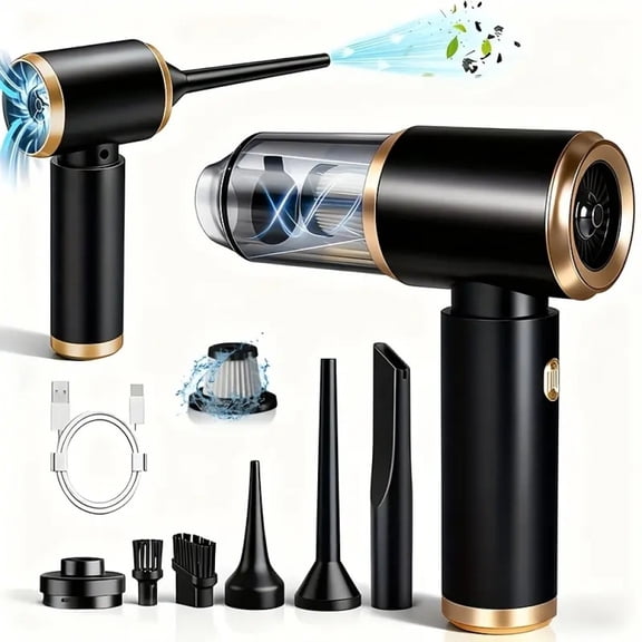 Portable Handheld Vacuum Blower, Cordless Mini Vacuum Cleaner with Multi Nozzles for Car & Home Small Space Cleaning