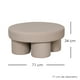 thumbnail image 2 of Ilios Innova | Taburete Redondo Minimalista Moderno Beige Tapizado en Tela mohair y con Patas Cilíndricas Bold Furniture para Sala con Decoración Contemporánea., 2 of 9