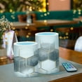 thumbnail image 3 of Yayeee Flameless Candles with Remote Flickering Battery Operated Multi Color Changing, Gray Hexagons, 3 of 7