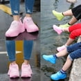 thumbnail image 4 of 1 par de cubiertas para zapatos contra la lluvia impermeables reutilizables, botas de lluvia de silicona para exteriores, accesorios para zapatos para caminar, cubierta reutilizable para zapatos, 4 of 4