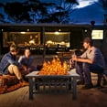 thumbnail image 7 of GRANDPATIO 32" x 32" Square Wood Burning Fire Pit with Spark Screen, Mesh Lid and Poker, 7 of 7