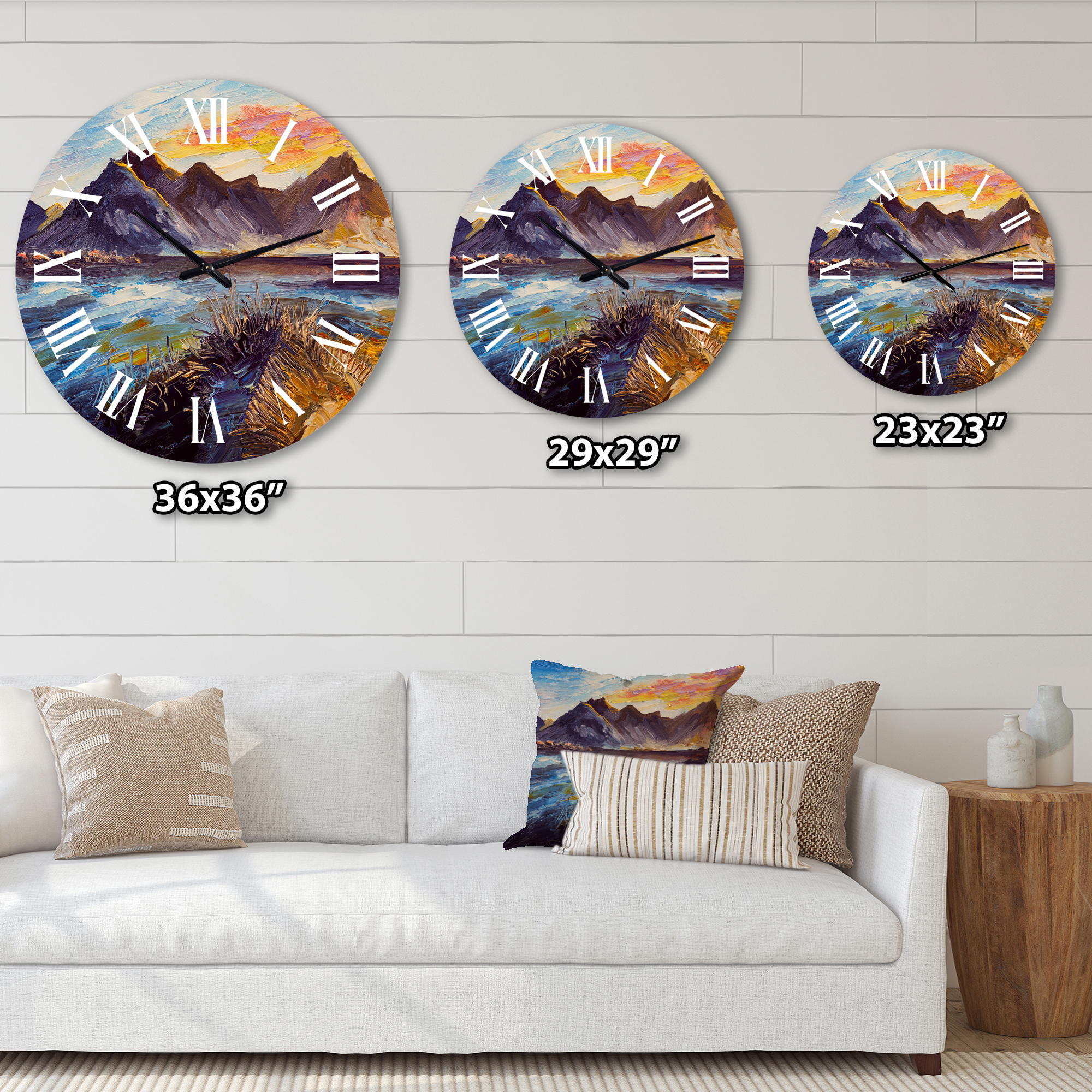 Designart 1 in Quartz Coastal Wall Clock